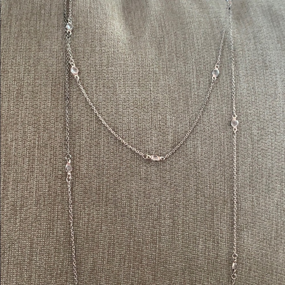 Double looped dangly necklace
